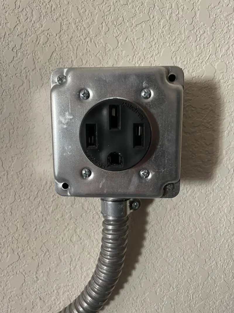 NEMA 14-50 outlet installed for Smart Home Electrical in Squaw Valley